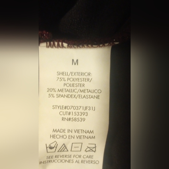 NWT Speechless Burgundy and Silver Glitter Bodycon Dress Size Medium - Picture 4 of 4